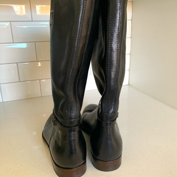 💝Gucci Black Leather Riding Style Boots 43 Men's - Picture 7 of 9